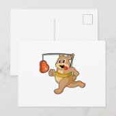 Bär als Läufer Postkarte (Vorne/Hinten)