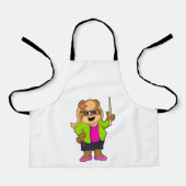 Bär als Lehrer mit Brille Schürze (Vorderseite)