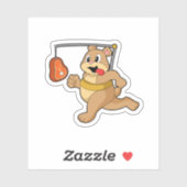 Bär als Runner Aufkleber (Blatt)