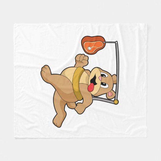 Bär als Runner Fleecedecke (Vorderseite (Horizontal))