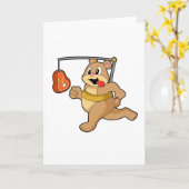 Bär als Runner Karte (Gelbe Blume)