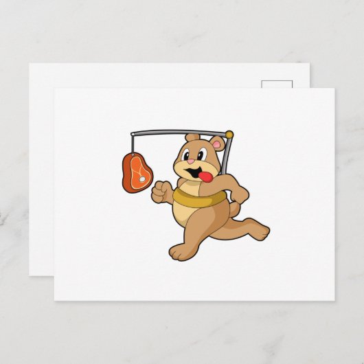 Bär als Runner Postkarte (Vorne/Hinten)