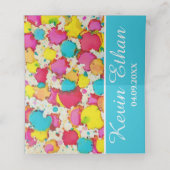 Bar an Bat Mitzvah Ein Abschlag von Farbkarten Platzkarte (Innenseite Aufgefaltet)