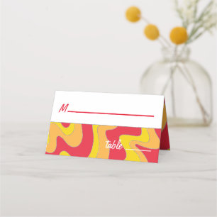 Bar an Bat Mitzvah Glittery Color Platzkarte