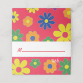 Bar an Bat Mitzvah in den 1960er Jahren Themed Pla Platzkarte (Außenseite Aufgefaltet)