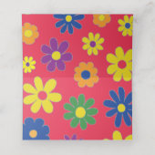 Bar an Bat Mitzvah in den 1960er Jahren Themed Pla Platzkarte (Innenseite Aufgefaltet)