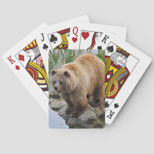 Bär an einem See Spielkarten (Rückseite)