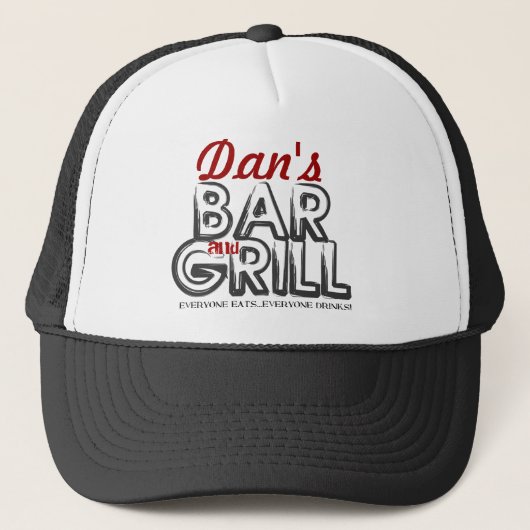 Bar and Grill Trucker Hat Truckerkappe (Vorderseite)