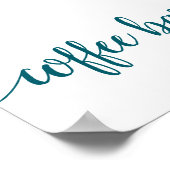 Bar | Aquamarines Aqua Any Event Sign Poster (Ecke)