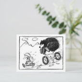 Bär auf dem Fahrrad Postkarte (Stehend Vorderseite)