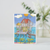 Bar auf dem Wasser Postkarte (Stehend Vorderseite)