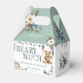 Bär auf dem Weg Blue Blume Sage Green Dusche. Geschenkschachtel (Vorderseite)