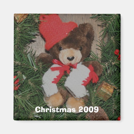 Bär auf dem Weihnachtsmagnet Magnet (Vorne)