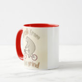 Bär auf einem Bike-BFTG-Kaffee-Tasse Tasse (Vorderseite Links)