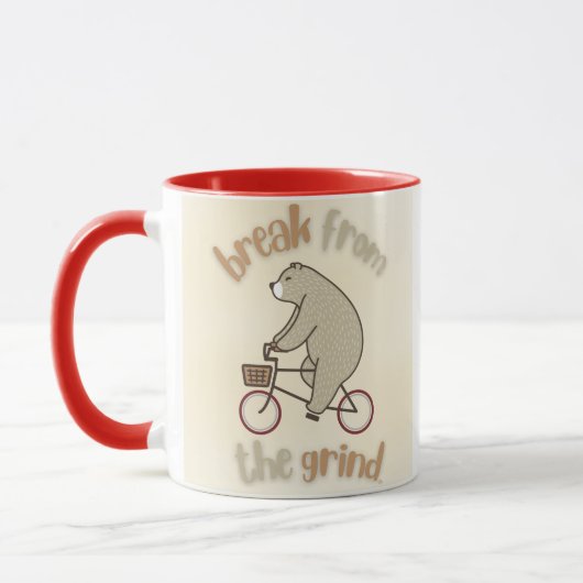 Bär Auf Einem Fahrrad Kaffeetasse (Links)