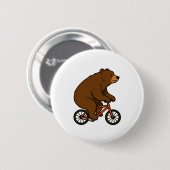 Bär auf einem Fahrrad – Wilde Fahrt Vibes Button (Vorne & Hinten)