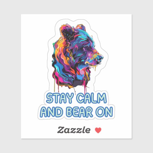 Bär Aufkleber (Blatt)