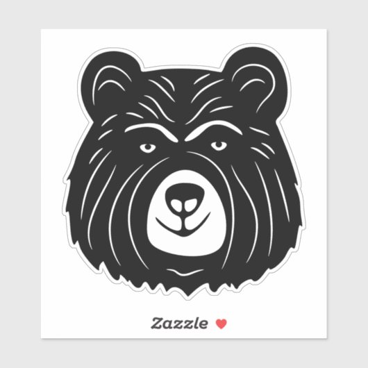 Bär Aufkleber (Blatt)