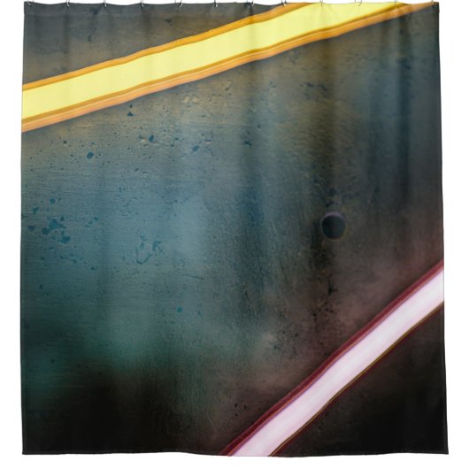 Bar aus Gelb und Rot Duschvorhang (Vorderseite)