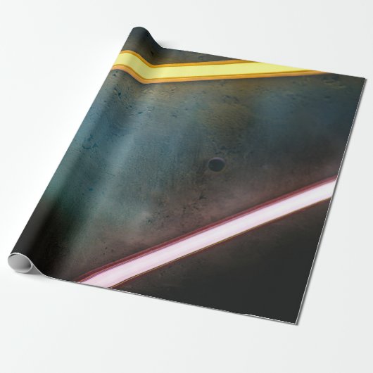 Bar aus Gelb und Rot Geschenkpapier (Ungerollt)