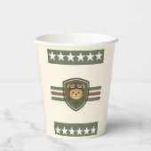 Bär-Aviator Militärparty-Papierbecher Pappbecher (Rückseite)