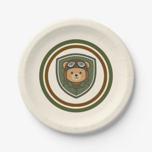 Bär-Aviator Militärparty-Papierteller Pappteller
