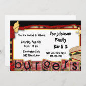 Bar B Q Picnic Party Einladungen Ankündigung (Vorne/Hinten)