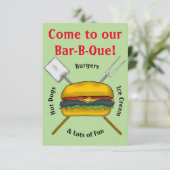 Bar-B-Que-Party Einladung (Stehend Vorderseite)