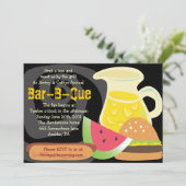 Bar-B-Que Sommer-Party Einladung (Stehend Vorderseite)