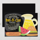 Bar-B-Que Sommer-Party Einladung (Vorne/Hinten)