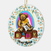 Bär Baby Blöcke  Ornament (Links)
