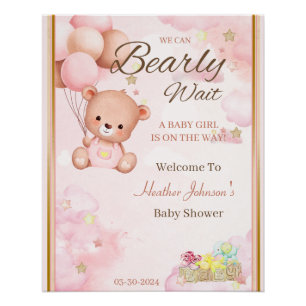 Bär-Baby-Party Mädchen Poster