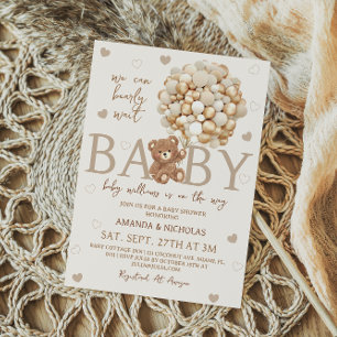 Bär Baby Shower, auf die wir kaum warten können Einladung