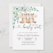 Bär-Baby Shower Einladung Mädchen (Vorderseite)