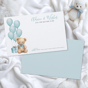 Bär Baby Shower Rat und Wünsche Karte