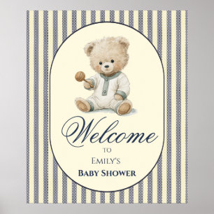 Bär-Baby-Shower-Willkommensparty-Plakat Poster