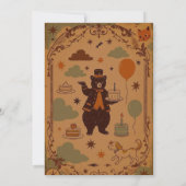 Bär & Ballon Geburtstagsparade Einladung (Rückseite)