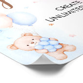 Bär-Ballon-Geschlecht-Enthüllungs-Schild Poster (Ecke)