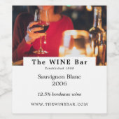 Bar, Bar Wein/Weingut Weinetikett (Einzelnes Label)