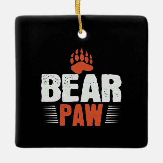 Bär - Bärenpfeife Keramikornament (Vorderseite)