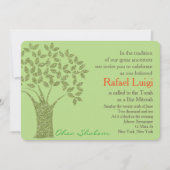 Bar Bat Bnai Tree of Life Mitzvah Einladung (Vorderseite)