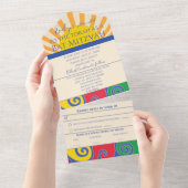 Bar Bat Mitzvah All in one Einladung Wirbel (Abreißen)