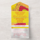 Bar Bat Mitzvah Alles in einer Einladung Glitzer W (Innen Boden)