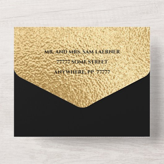 Bar Bat Mitzvah Art Deco All In One Einladung (Rückseite)