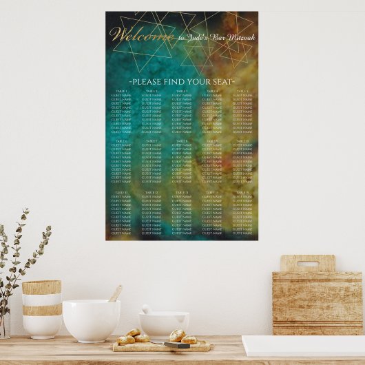 Bar & Bat Mitzvah aus dieser World Seating Chart Poster (Küche)
