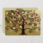 Bar bat mitzvah BAUM VON LEBENSEINLEITUNGEN Einladung (Vorne/Hinten)