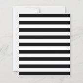 Bar Bat Mitzvah Black White Stripe Thank You Note (Rückseite)