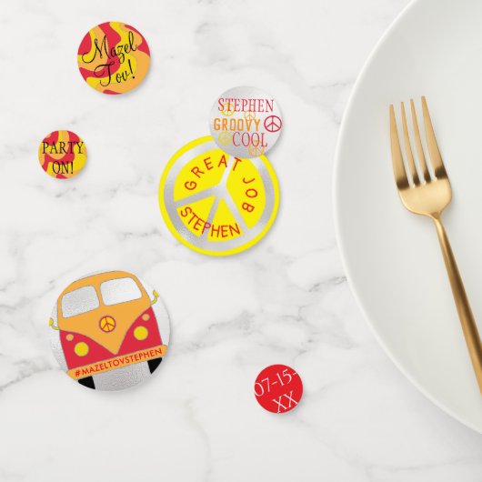 Bar Bat Mitzvah Confetti Silvery Lined Waves Konfetti (Gruppe)