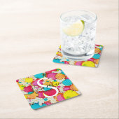 Bar Bat Mitzvah Confetti Square Paper Untersetzer (Vor Ort)