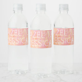 Bar Bat Mitzvah einfach subtile Wasser Flasche Eti Wasserflaschenetikett